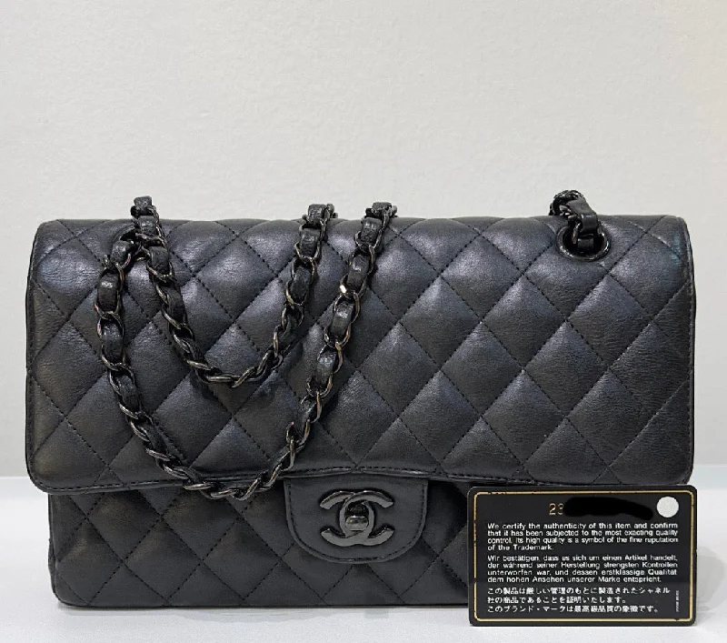 CHANEL bags for luxury collectors -Chanel Medium Calfskin Classic So Black Double Flap Bag