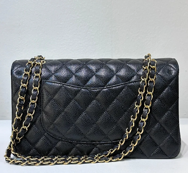 New luxury CHANEL bags for 2025 -Chanel Medium Caviar Double Flap Black Bag GHW