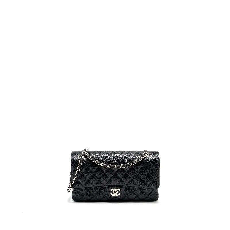 CHANEL bags for casual wear -Chanel Medium Classic Double Flap Bag Caviar Black SHW