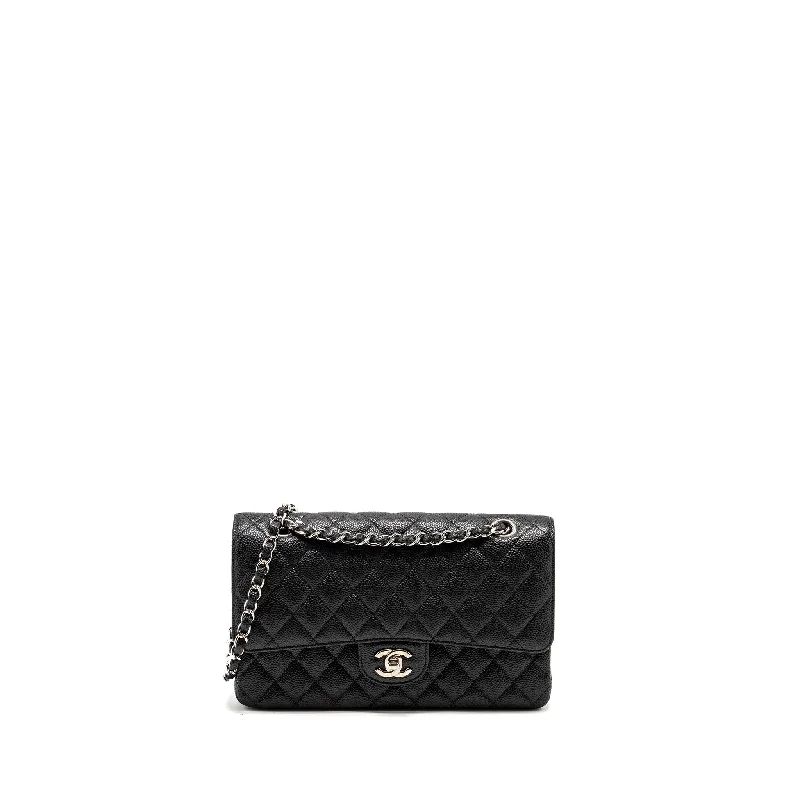 Trendy CHANEL bags for stylish women -Chanel Medium Classic Double FLAP Bag Caviar Black SHW