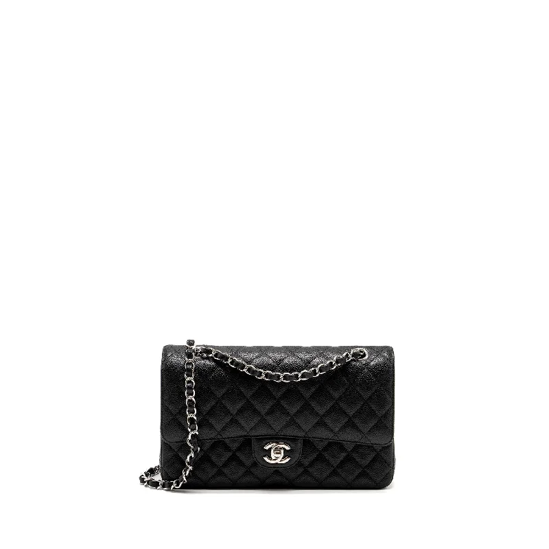 Buy CHANEL bags for women’s wardrobe -CHANEL Medium Classic Double Flap Bag Caviar Black SHW (Microchip)