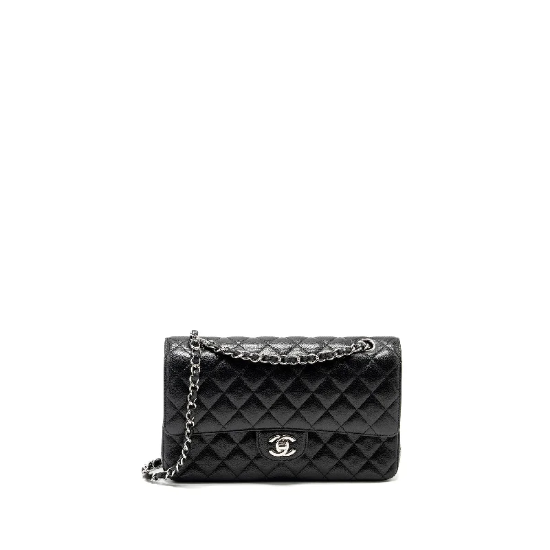 CHANEL bags with vintage look -Chanel Medium Classic Double Flap Bag Caviar Black SHW (microchip)