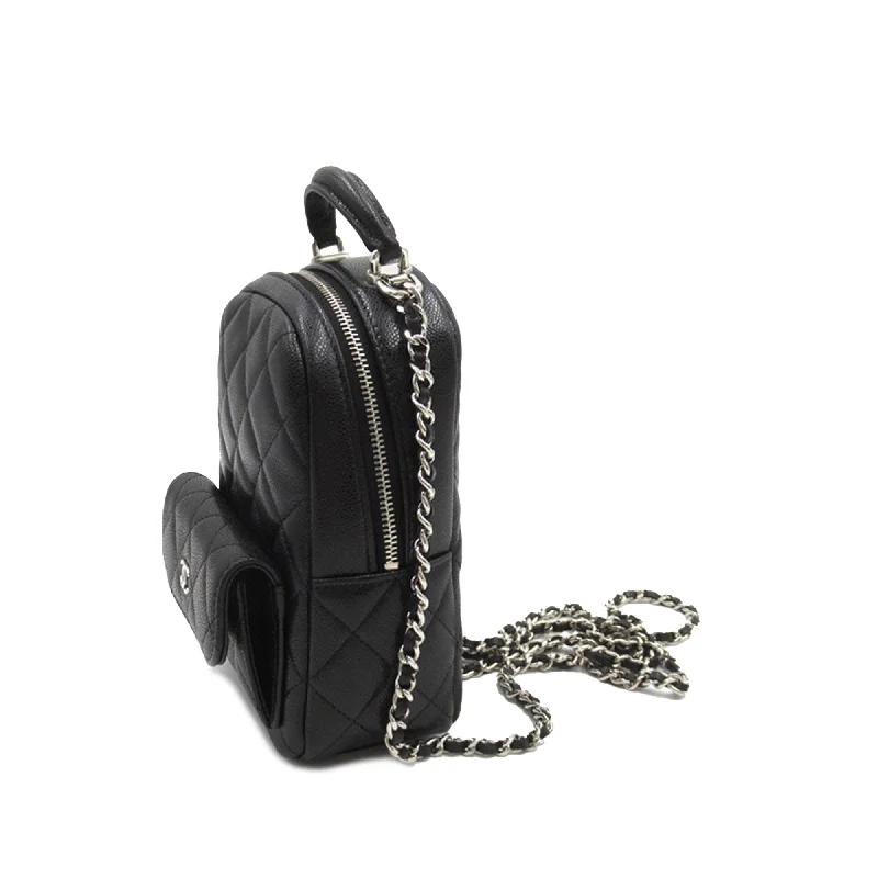 Buy CHANEL handbags online -CHANEL Mini CC Quilted Caviar Leather Backpack