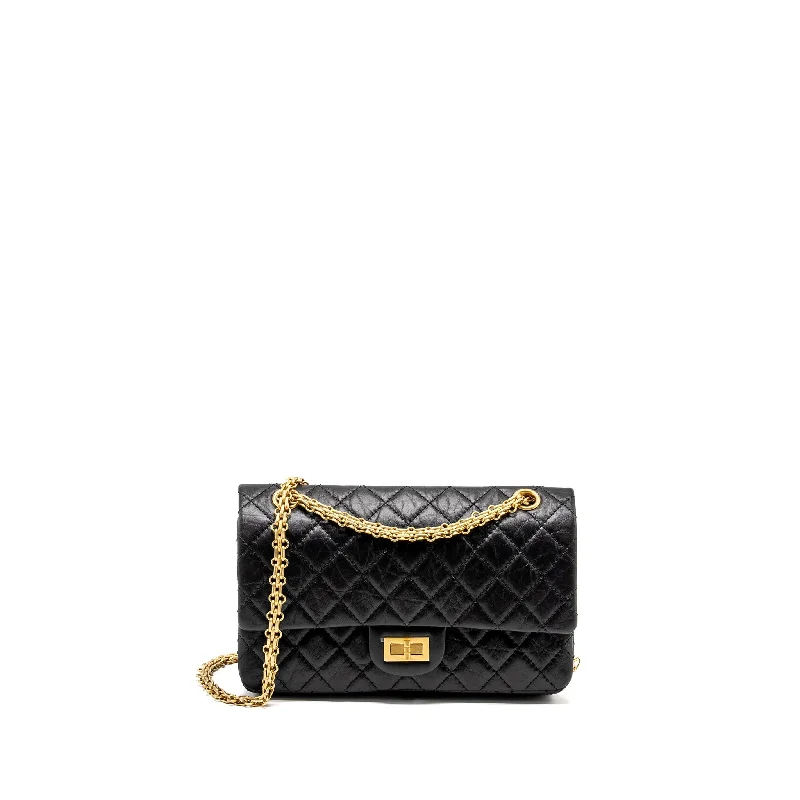 Buy CHANEL bags with plush leather -Chanel Small 2.55 Reissue Double Flap Bag Aged Calfskin Black GHW (Microchip)