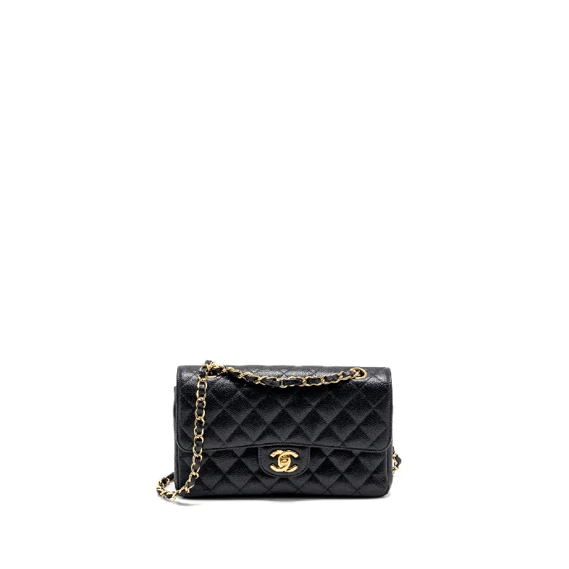 CHANEL vintage bag designs -Chanel vintage small Classic double flap bag caviar black GHW