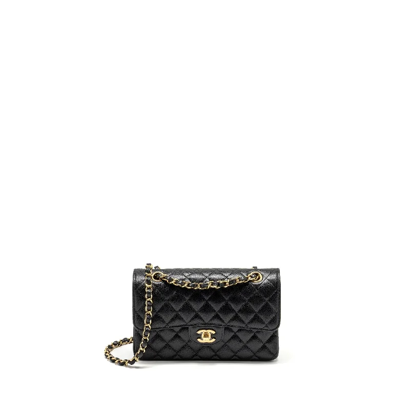 CHANEL bags with double compartment -Chanel Small Classic Double Flap Bag Caviar Black GHW