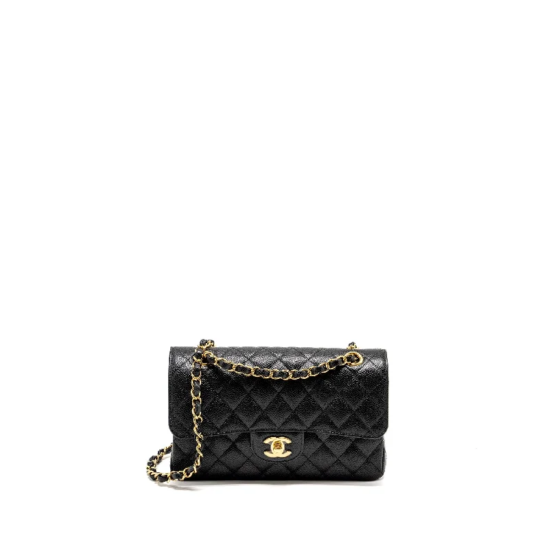 CHANEL bags for classy women -Chanel Small Classic Double Flap Bag Caviar Black GHW (microchip)